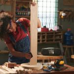 At carpenter workshop